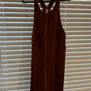 Cozy Casual Rust Sleeveless Dress
